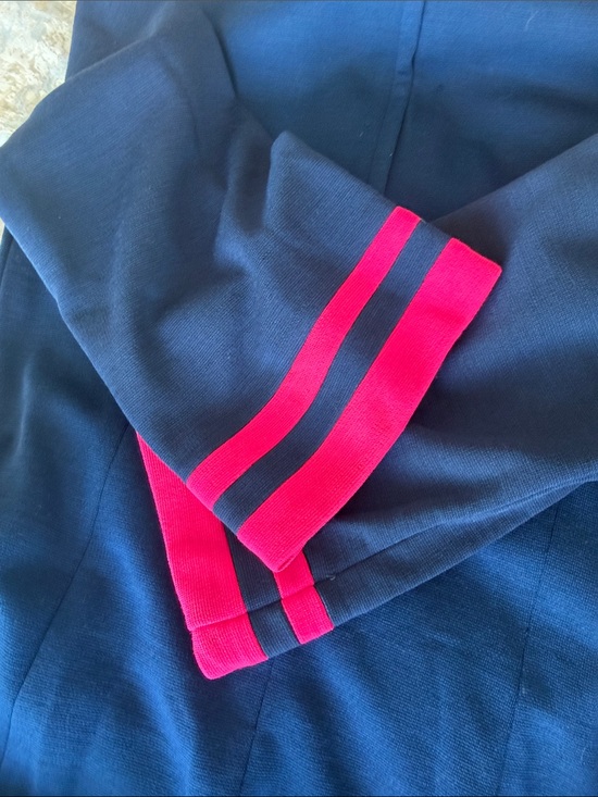 Marybelle Jackets & Blazers - Navy Pea Coat with Pink Trim - Classic Tailored Style